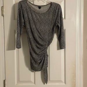 Ann Taylor Black and White Stylist Top